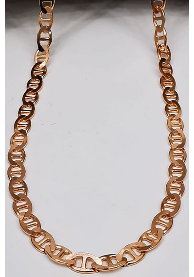 Omar Silver Unisex Barlı Rose Gümüş Kolye Zincir 3,40 Mm