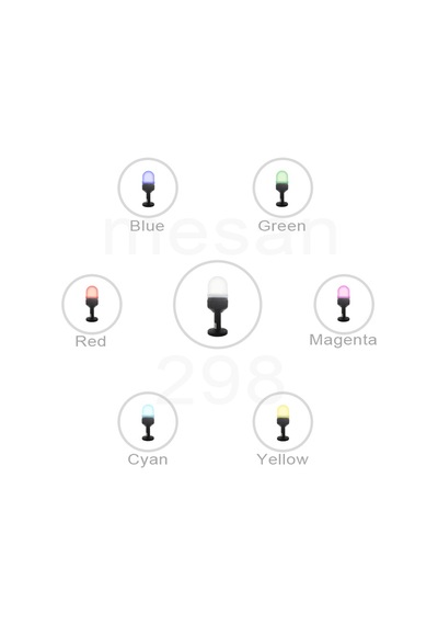 Mesan Ms 293.12-24vac/dc Ø70 Rgb Led Işıklı Kolon Kontak Tip Buzzer Tüp Montaj