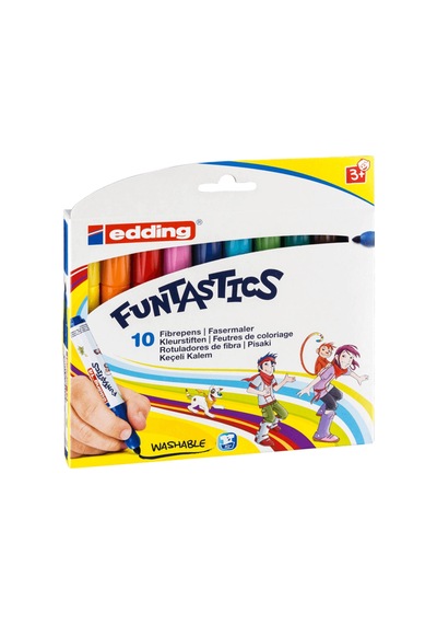 Edding Funtastics Yıkanabilir Keçeli Kalın Uçlu Kalem 10'lu