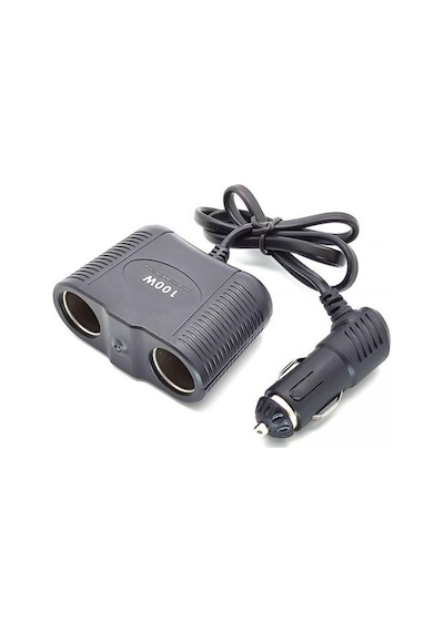 2 Port Araç Çakmak Çoğaltıcı 2 Li Araç Çakmak Çoklayıcı 50 Cm Çakmak Uzatıcı