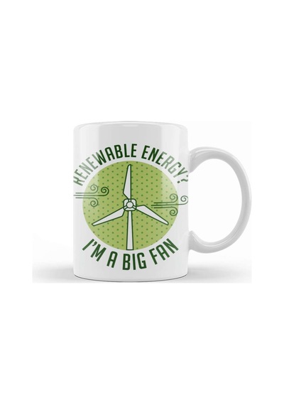 Save The Earth Renewable Energy I'm A Big Fan 02 Kupa Bardak Porselen Karışık