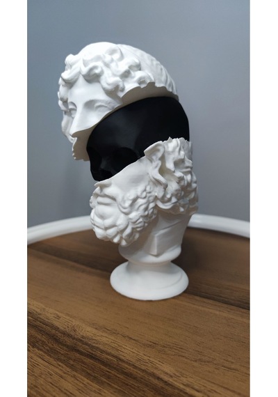 The Divine And The Mortal-ilahi Ve Ölümlü Dekoratif Biblo Hediyelik Siyah Beyaz Plastik 19cm
