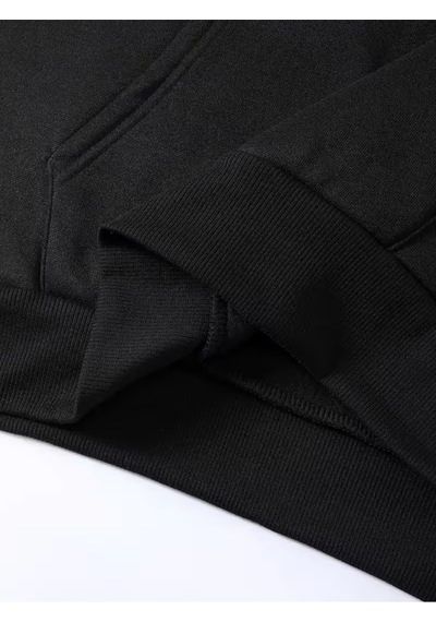 Nevermind Sevgili Çift Kombin Hoodie Gingerbread Baskılı Oversize Kapüşon Siyah