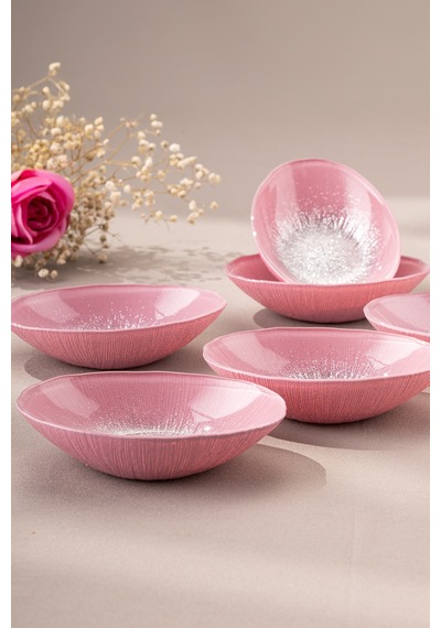 Emsan Pastel 6 Parça Cam Gondol 12 Cm Pembe Pembe