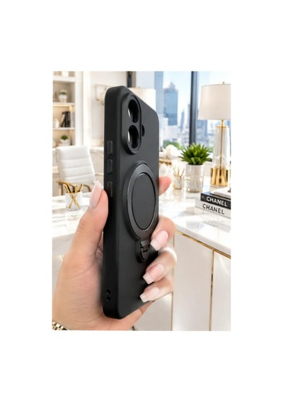 Poco X8 Pro İle Uyumlu 360 Derece Dönebilen Kalın Metal Magsafe Halka Stantlı İçi Kadife Korumalı Ultra Lüx Premium Silikon Kılıf Siyah Poco X8 Pro İle Uyumlu 360 Derece Dönebilen Kalın Metal Magsafe Halka Stantlı İçi Kadife Korumalı Ultra Lüx Premium Silikon Kılıf Siyah