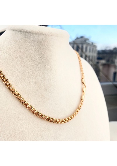 Ezme Zincir Kolye Hasır Kolye Vintage Model Çelik Kararmaz Xuping Vip Seri Rose 50cm Rose Rose Gold