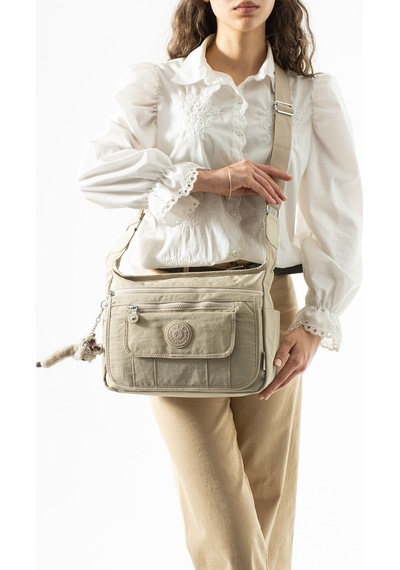 571 Collections Ultra Hafif, Çok Cepli , Çok Bölmeli Kol, Omuz Çantası Spor, Seyahat, Gündelik Bej Model: 571-5d