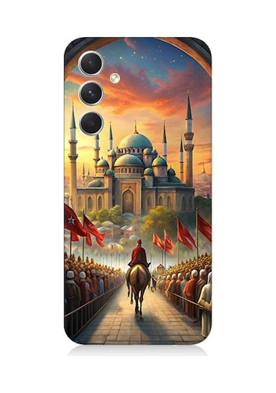 Samsung Galaxy A05s Uyumlu Cami Ve Kutlama Desenli Silikon Kılıf