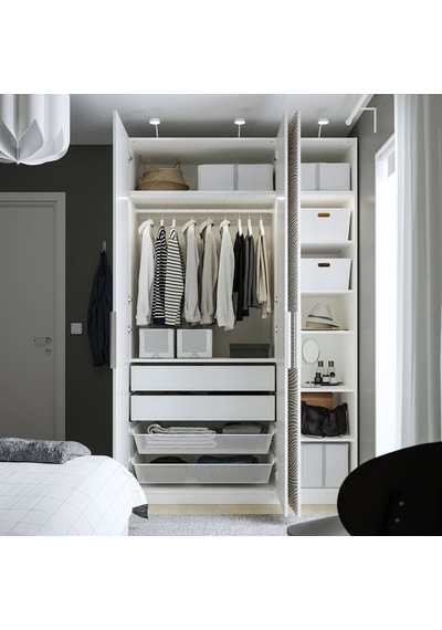 Ikea Beyaz Modern Kapaklı Gardırop 150x60x236 Cm