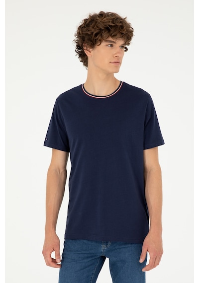 U.S. Polo Assn. Erkek Regular Fit Bisiklet Yaka Lacivert Tişört 50294289-VR033