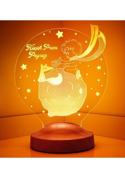 3D 3 Boyutlu Küçük Prens Le Petit Prince Çocuk Hediyesi Led Lamba