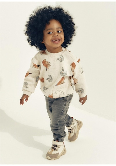 Mayoral Erkek Bebek Lastikli Denim Kot Pantolon Gri 2543