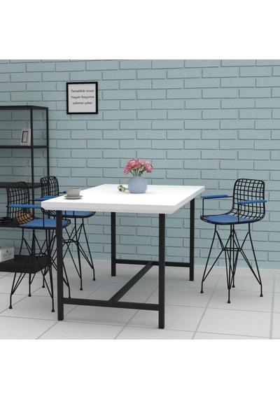 Knsz ufak boy tel bar sandalyesi 1 li uslu syhmvi kolçaklı 55 cm oturma yüksekliği mutfak bahçe cafe ofis