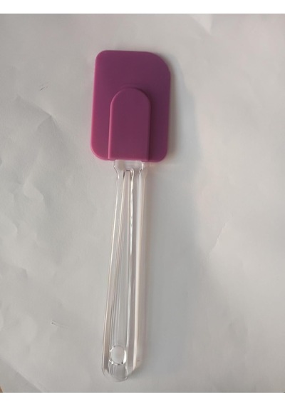 Silikon Spatula, Mutfak Kullanımı İçin Şeffaf Saplı Askılı 1, Mor Diğer