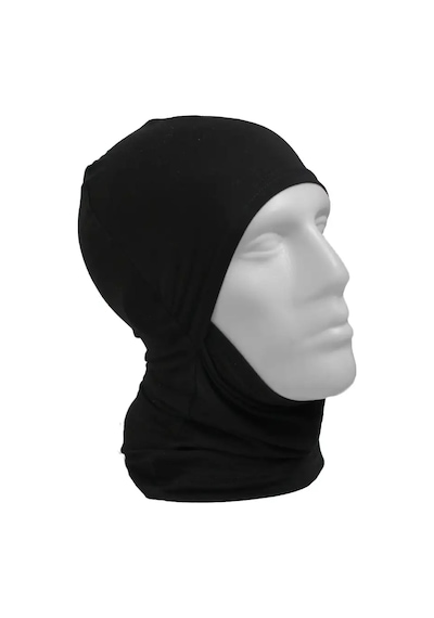 Gampus Motor Bisiklet Scotter Sürücüleri İçin Kask Altı Kafa Bandı Maskesi Kafadan Kaymayan Rüzgar Önleyici Siyah