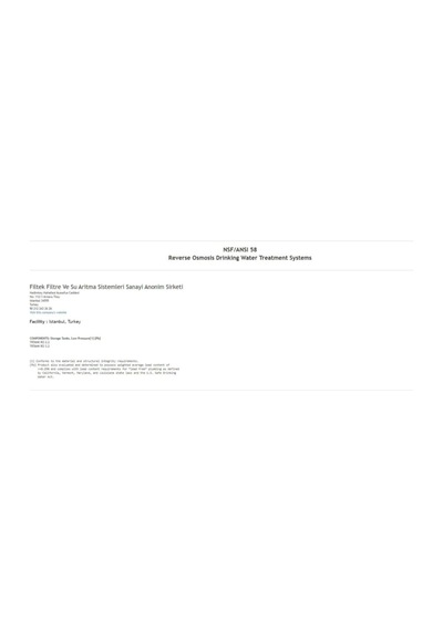 Aqua Bella Tr Tank Su Arıtma Cihazı Tankı Nsf Sertifikalı 12 Lt