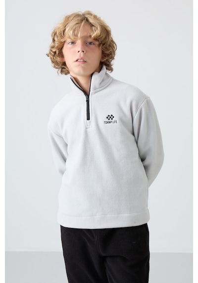 Tommylife Tommy Life Taş Kalın Yumuşak Dokulu Standart Fit Nakışlı Polar Erkek Çocuk Sweatshirt - 11221 Taş Tommylife Tommy Life Taş Kalın Yumuşak Dokulu Standart Fit Nakışlı Polar Erkek Çocuk Sweatshirt - 11221 Taş