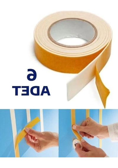 Çift Taraflı Köpük Bant, 2 Metre Uzunlukta Ve 6 Adet İle Pratik 0,13mm X 48mm X 25mt