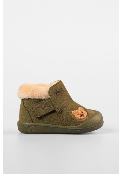Vicco Kind Kürklü Unisex İlk Adım Haki Bot Haki