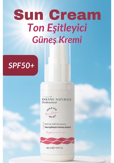 Insane Naturale Uva & Uvb Ton Eşitleyici ve Koruyucu Güneş Kremi SPF50+ 50 ML