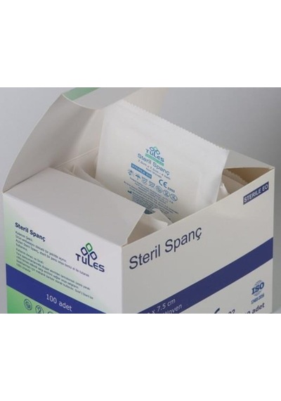 Tules Steril Spanç Emici Kompres 7,5 X 7,5cm 100 X 4 - 400 Adet
