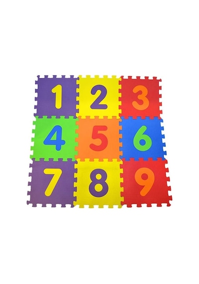 9 Parça Çocuk Oyun Karosu Eva Puzzle Yer Matı Sayılar Eğitici Oyun Halısı