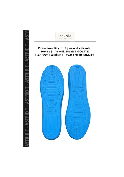 Astrid T Premium Giyim Eşyası Ayakkabı Desteği Pratik Model Golite Lacost Lamineli Tabanlık Mm-49 Çok Renkli