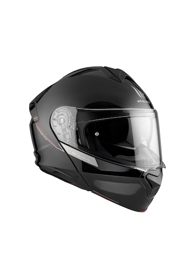 Mt Genesis Sv Solid A1 Parlak Siyah Çene Açılır Kask Parlak Siyah