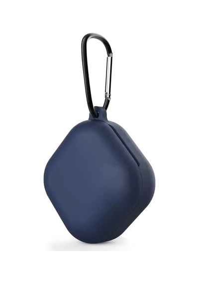 Caseonn Samsung Uyumlu Galaxy Buds 2 - Buds 2 Pro Kılıf Askı Aparatlı Mat Silikon Lacivert
