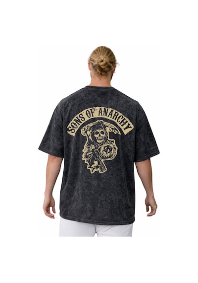 Sons Of Anarchy Rock Metal Müzik Grubu Baskılı Unisex Oversize Vi Siyah