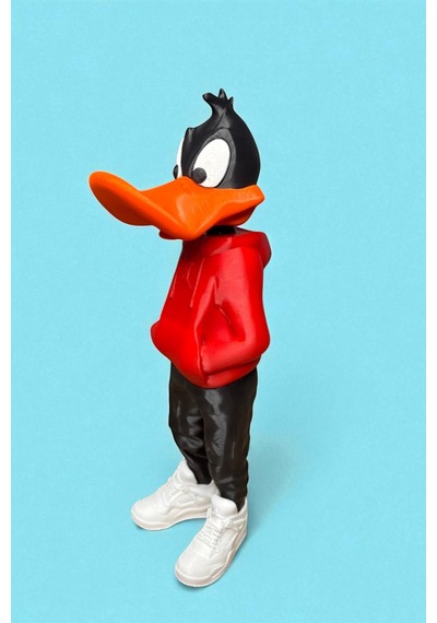 26 Cm 3d Baskı Daffy Duck Figürü, Looney Tunes Figür, Çizgi Film Figürü Space Jam - Daffy Duck