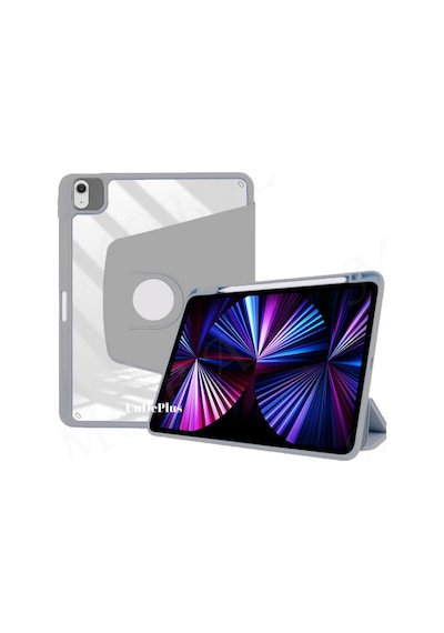 Apple Uyumlu iPad Air 11inç M2 2024 Kılıf Termik Kalem Bölmeli Dönebilen Standlı Kılıf Air 4./5.nesil