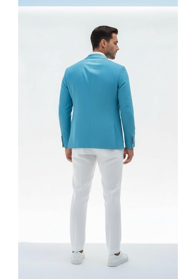 Plus Scorpion Erkek Slim Fit Blazer Ceket Tek Düğmeli Çift Yırtmaçlı Torba Cepli Yarım Astarlı Turkuaz Mavisi Plus Scorpion Erkek Slim Fit Blazer Ceket Tek Düğmeli Çift Yırtmaçlı Torba Cepli Yarım Astarlı Turkuaz Mavisi