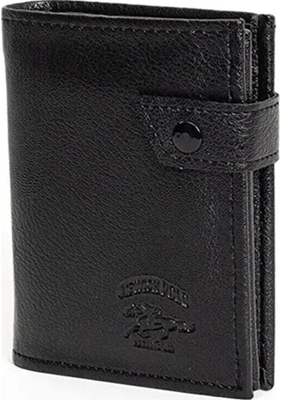 Newish Polo Erkek Deri Bozuk Para Hazneli Kartlık Cüzdan 10x12cm New179 Siyah
