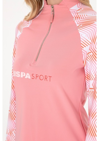 U.S. Polo Assn. Kadın Pembe Fermuarlı Dik Yaka Sweatshirt 50300732-VR041