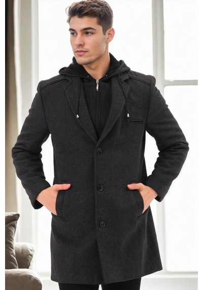 Dewberry Plt8371 Dewbrry Erkek Palto-diagonal Antrasit-2 Diagonal Antrasit-2