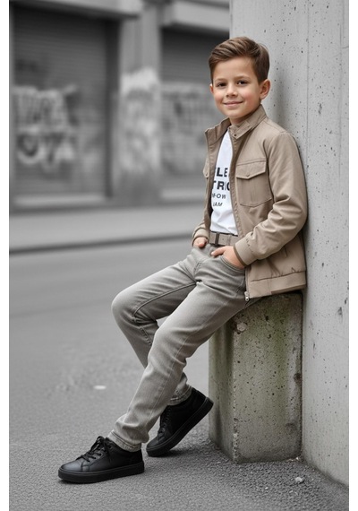 Pina Kids Erkek Çocuk Çift Taraflı Ceketli Penye Bluzlu Keten Pantolonlu Takım Elbise Tkm1602 Bej Pina Kids Erkek Çocuk Çift Taraflı Ceketli Penye Bluzlu Keten Pantolonlu Takım Elbise Tkm1602 Bej