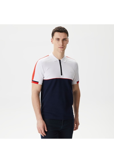 L.a.c.o.s.t.e. Yarım Fermuar Colorblack Polo T-shirt Turuncu - Beyaz