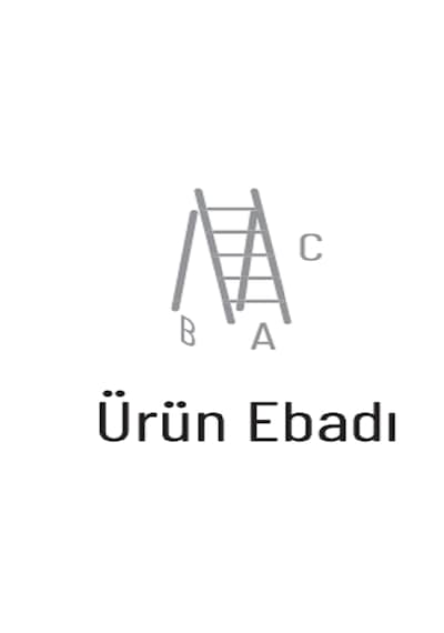 Saraylı Pratik Metal 3'lü Siyah Merdiven Hardy
