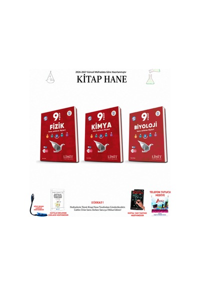 Limit 9. Sınıf Fizik Kimya Biyoloji Konu Anlatım 3 Kitap Seti