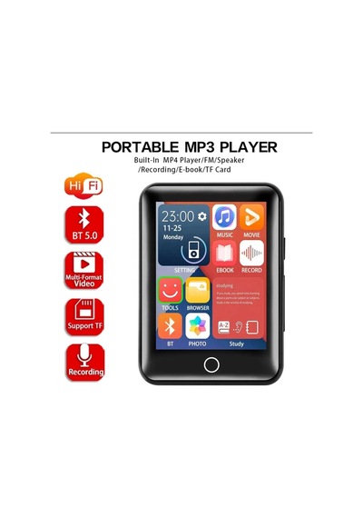Dokunmatik Ekranlı Bluetooth Lu Mp3 Mp4 Player Dahili Hoparlör Müzik Çalar 4gb Hafızalı Mp Player