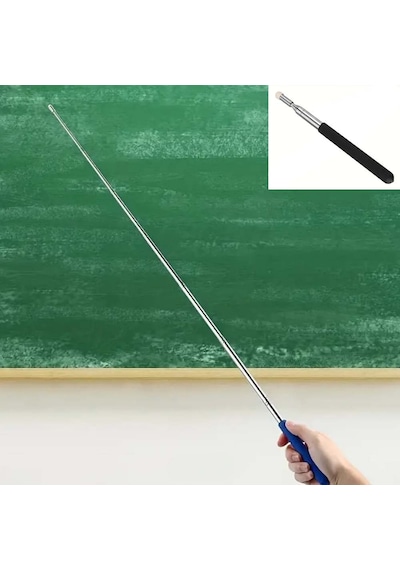 95-100 Cm Uzayan Öğretmen Çubuğu Teleskopik Rehber İşaret Sunum Vb. Çubuğu Uzatılabilir Tahta Çubuğu Siyah