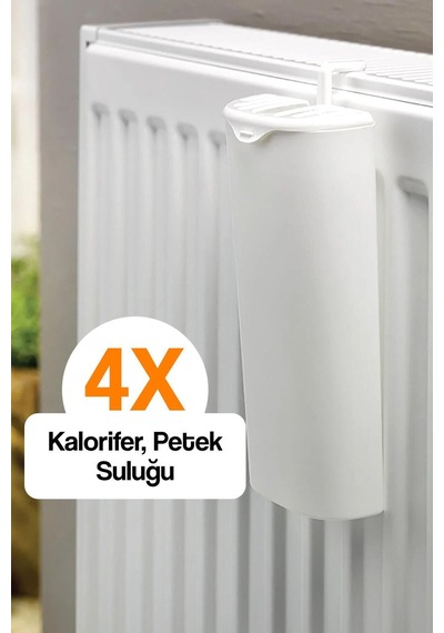 4'lü Askı Kancalı Kalorifer Suluğu Hava Nemlendirici Petek Suluğu Beyaz Diğer