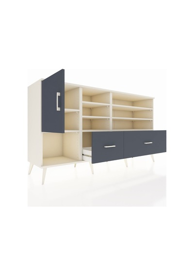 Kronos Konsol 8 Raflı 2 Çekmeceli Tek Kapaklı 176x59x99 Aytaşı-a Aytaşı-antrasit Kronos Konsol 8 Raflı 2 Çekmeceli Tek Kapaklı 176x59x99 Aytaşı-a Aytaşı-antrasit