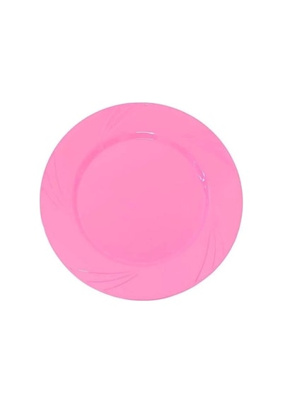 Kristal Tabak Pembe 22 Cm 6'lı