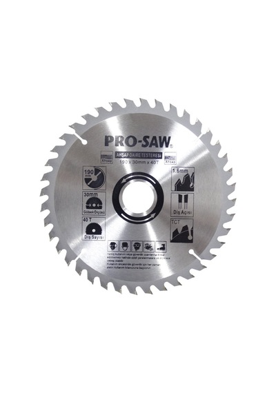 Prosaw Ps16300 Elmas Daire Testere Bıçağı 190Mm 40Diş -  Ahşap