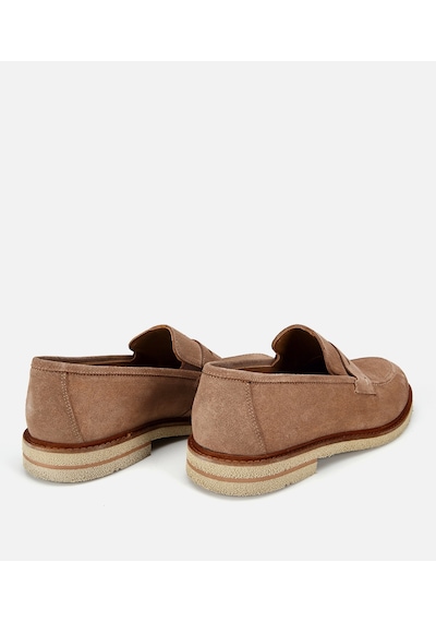 Hotiç Erkek Süet Deri Bej Klasik Loafer