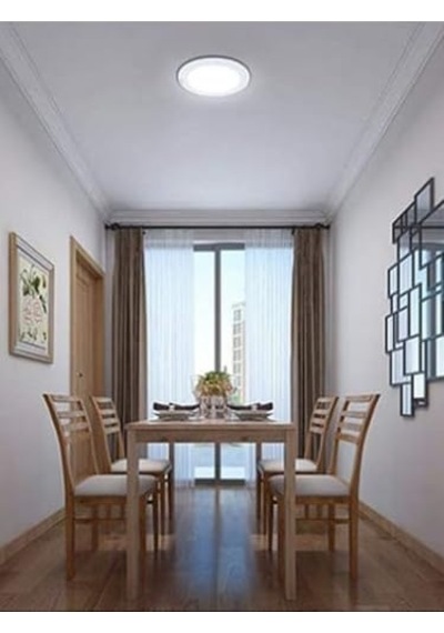 20w Gece Gündüz Sensörlü Sıva Üstü Tavan Armatür Cata Bologna Slim Kasa Panel Led Armatür 2100 Lm Beyaz Işık Enerji Sınıfı F Açık Lacivert