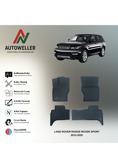 Land Rover Range Rover Sport 2013-2022 Uyumlu Havuzlu Oto Paspas