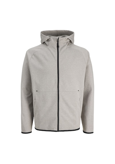 Jack & Jones Erkek Relaxed Fit Kapüsonlu Sweatshirt - Base - 12289209 Gri Melanj